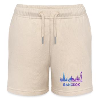 Horizon de Bangkok - Short de jogging enfant bio Stanley/Stella - écru doux - Devant