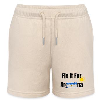 Fix It For Argentina Sun Logo - Kinder Organic Joggingshorts Mini Bolter von Stanley/Stella - Natur - Vorne