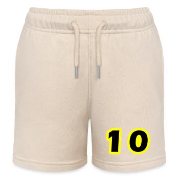 10 Symbole numérique - Short de jogging enfant bio Stanley/Stella - écru doux - Devant