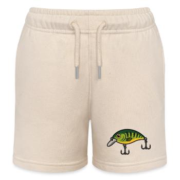 Baitfish Crankbait Neon Green - Kids Organic Sweat Shorts by Stanley/Stella - soft Ecru - Front