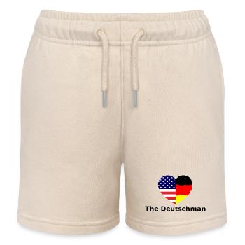 Herzflagge USADeutschland Fusion - Kinder Organic Joggingshorts Mini Bolter von Stanley/Stella - Natur - Vorne