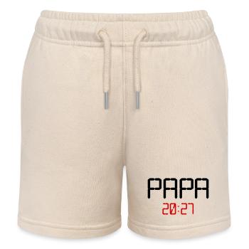 Baby Papa 2027 - Kinder Organic Joggingshorts Mini Bolter von Stanley/Stella - Natur - Vorne