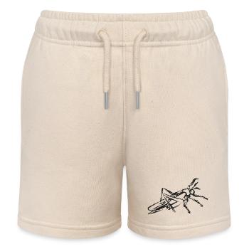 Schwarze Heuschrecke – Intecte Illustration - Kinder Organic Joggingshorts Mini Bolter von Stanley/Stella - Natur - Vorne