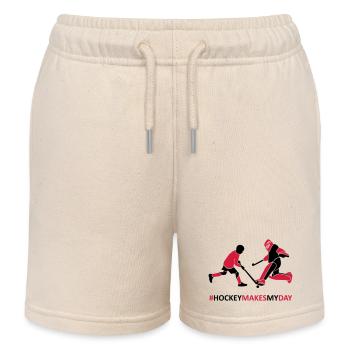 Torwart und Spieler - Kinder Organic Joggingshorts Mini Bolter von Stanley/Stella - Natur - Vorne
