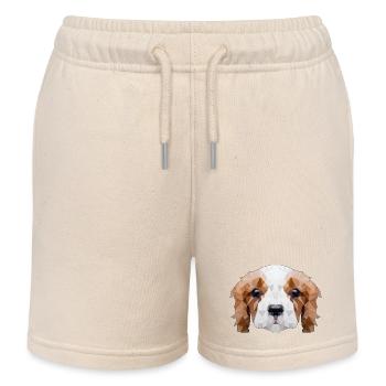 Cadeau animal de compagnie chien - Short de jogging enfant bio Stanley/Stella - écru doux - Devant