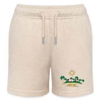 île mer de vacances soleil - Short de jogging enfant bio Stanley/Stella - écru doux - Devant