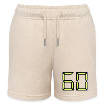 60 YEARS. 60TH ANNIVERSARY. BIRTHDAY 60 YEARS. 60 - Kids Organic Sweat Shorts by Stanley/Stella - soft Ecru - Front