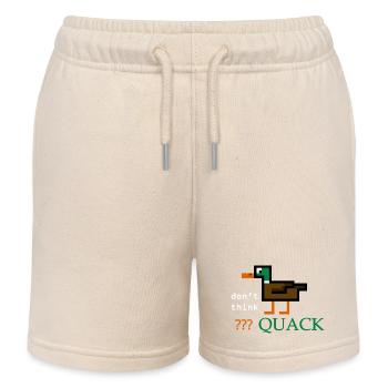 Duck Quack - Kids Organic Sweat Shorts by Stanley/Stella - soft Ecru - Front