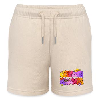Changement climatique, Changement climatique - Short de jogging enfant bio Stanley/Stella - écru doux - Devant