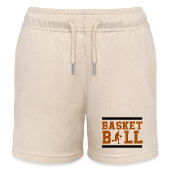 basket-ball - Short de jogging enfant bio Stanley/Stella - écru doux - Devant