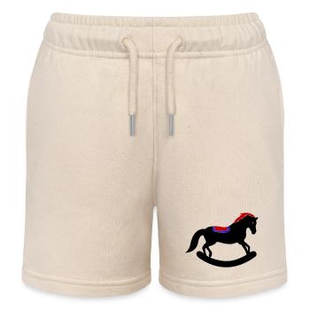 Cheval à bascule - Short de jogging enfant bio Stanley/Stella - écru doux - Devant