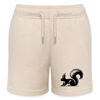 Swift Squirrel Encre Style Dessin - Short de jogging enfant bio Stanley/Stella - écru doux - Devant