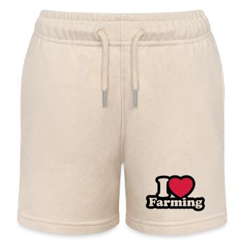 I love farming - Short de jogging enfant bio Stanley/Stella - écru doux - Devant