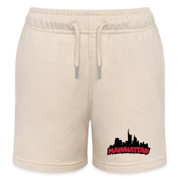 Mainhattan - Skyline der Stadt Frankfurt am Main - Kinder Organic Joggingshorts Mini Bolter von Stanley/Stella - Natur - Vorne