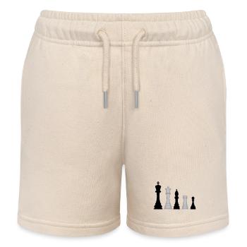 Pièces d’échecs - Short de jogging enfant bio Stanley/Stella - écru doux - Devant