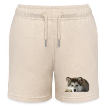 Maia Malamute Welpe - Kinder Organic Joggingshorts Mini Bolter von Stanley/Stella - Natur - Vorne