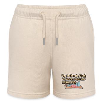 Der leckerste Fisch ist immer noch der SCHNITZEL - Kinder Organic Joggingshorts Mini Bolter von Stanley/Stella - Natur - Vorne
