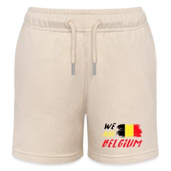 Wir sind Belgien - Kinder Organic Joggingshorts Mini Bolter von Stanley/Stella - Natur - Vorne