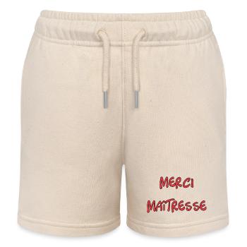 MAÎTRESSE. MERCI. MERCI MAÎTRESSE - Short de jogging enfant bio Stanley/Stella - écru doux - Devant