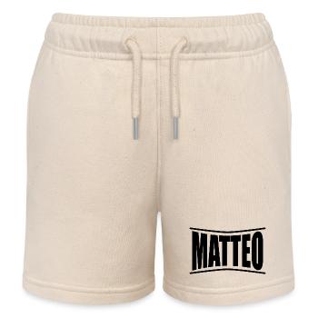 Tee shirt Matteo idée cadeau t-shirt - Short de jogging enfant bio Stanley/Stella - écru doux - Devant