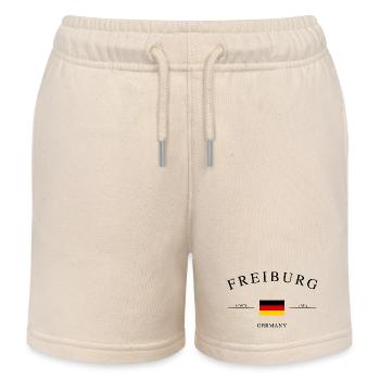 Freiburg Germany – Holiday Souvenir & Gift - Kids Organic Sweat Shorts by Stanley/Stella - soft Ecru - Front