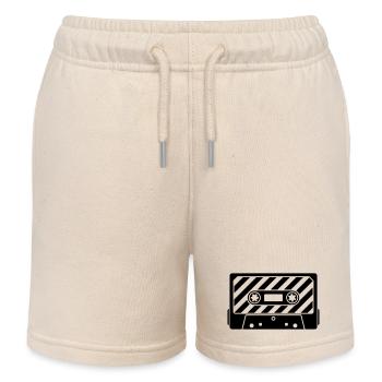 Kassette Retro Mixtape – Musik Kult Motiv - Kinder Organic Joggingshorts Mini Bolter von Stanley/Stella - Natur - Vorne