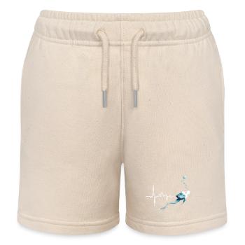 Diving Heartbeat - Logo de plongée sous-marine cool - Short de jogging enfant bio Stanley/Stella - écru doux - Devant