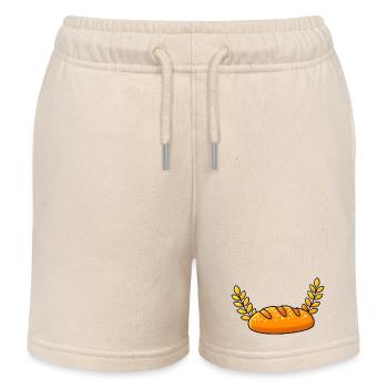 Goldener Brotleib mit Weizenzweigen - Kinder Organic Joggingshorts Mini Bolter von Stanley/Stella - Natur - Vorne