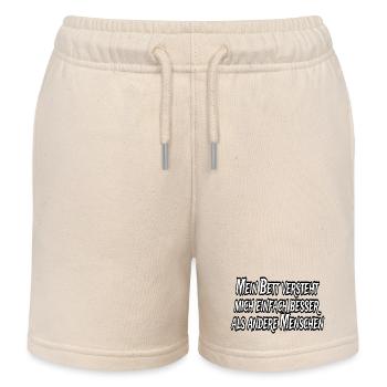 Mein Bett versteht mich besser - Kinder Organic Joggingshorts Mini Bolter von Stanley/Stella - Natur - Vorne