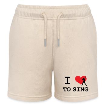 J'aime Chanter - Short de jogging enfant bio Stanley/Stella - écru doux - Devant