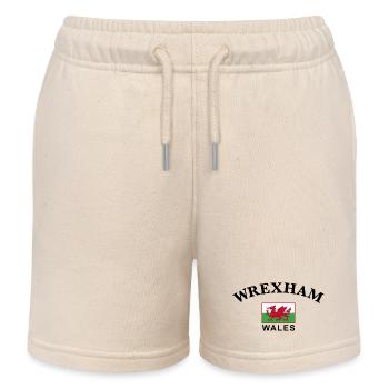 Wrexham, Wales - Kids Organic Sweat Shorts by Stanley/Stella - soft Ecru - Front