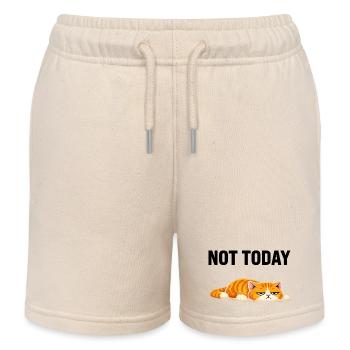 Entspannte orangefarbene getigerte Katzen-Illustration - Kinder Organic Joggingshorts Mini Bolter von Stanley/Stella - Natur - Vorne