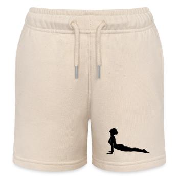 Cobra Yoga Pose Silhouette - Kinder Organic Joggingshorts Mini Bolter von Stanley/Stella - Natur - Vorne