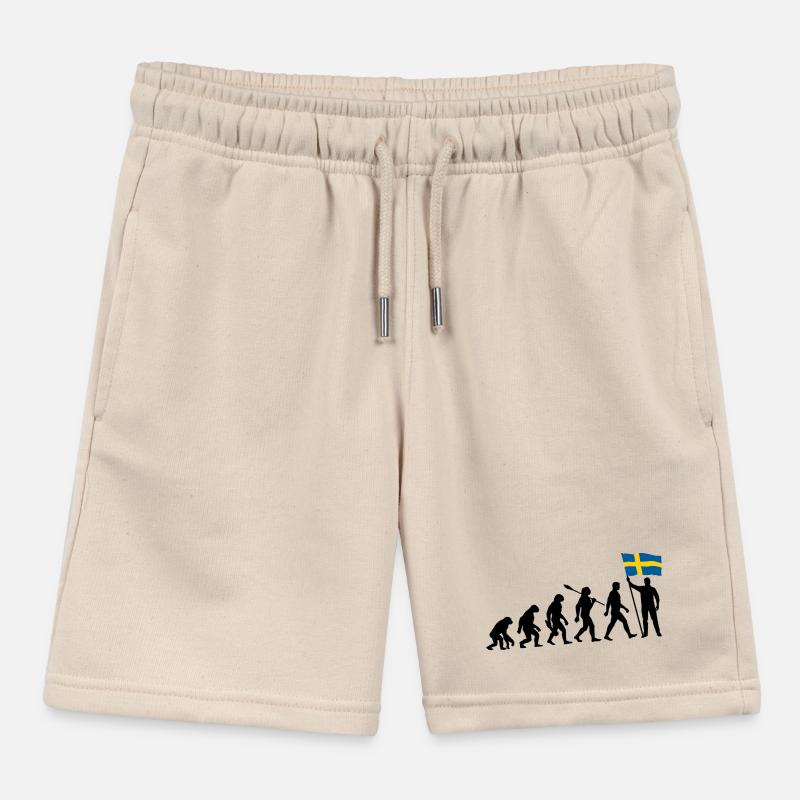 Suède - Evolution - Drapeau - Nation Short de jogging enfant bio Stanley/Stella