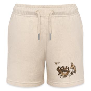 Löwe tief schwarze Teile, for darkblack Textiles - Kinder Organic Joggingshorts Mini Bolter von Stanley/Stella - Natur - Vorne