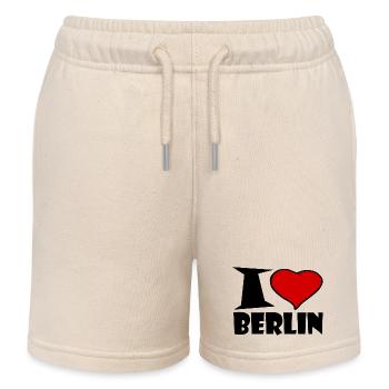 Ich liebe Berlin - Kinder Organic Joggingshorts Mini Bolter von Stanley/Stella - Natur - Vorne