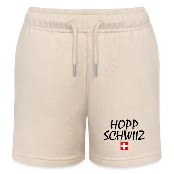 Hopp schwiiz - Kids Organic Sweat Shorts by Stanley/Stella - soft Ecru - Front
