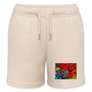 Artful design - Kids Organic Sweat Shorts by Stanley/Stella - soft Ecru - Front