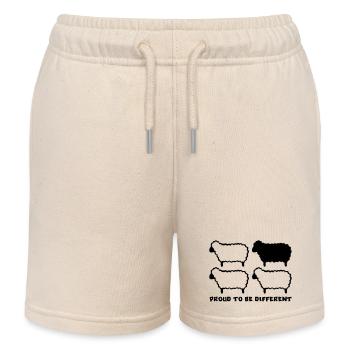 MOUTONS DIFFÉRENTS - 1C - Short de jogging enfant bio Stanley/Stella - écru doux - Devant