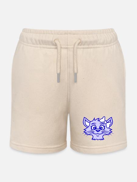 mignon fille chat jolie arc femme femme - Short de jogging enfant bio Stanley/Stella - écru doux