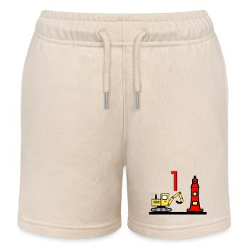 Excavatrice - Short de jogging enfant bio Stanley/Stella - écru doux - Devant