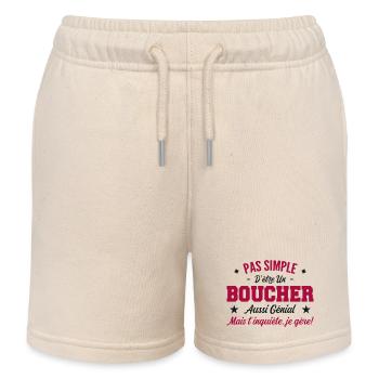 Tolles Metzgermann-Geschenk - Kinder Organic Joggingshorts Mini Bolter von Stanley/Stella - Natur - Vorne