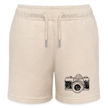 Camera - Kids Organic Sweat Shorts by Stanley/Stella - soft Ecru - Front