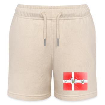 Danemark Drapeau avec des fleurs Danemark - Short de jogging enfant bio Stanley/Stella - écru doux - Devant
