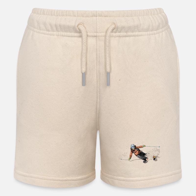 ski - Short de jogging enfant bio Stanley/Stella - écru doux