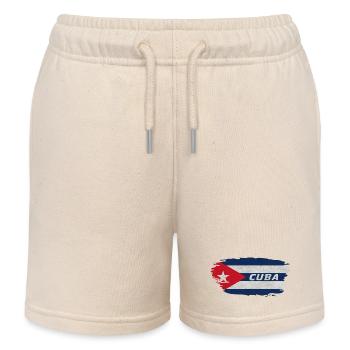 Cuba Drapeau / Caraïbe Cadeau - Short de jogging enfant bio Stanley/Stella - écru doux - Devant