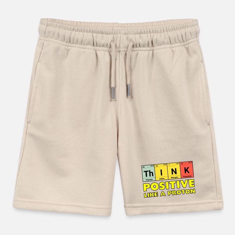 Think positively, like a proton Kids Organic Sweat Shorts by Stanley/Stella