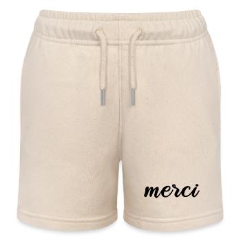 Merci France Merci Français - Short de jogging enfant bio Stanley/Stella - écru doux - Devant