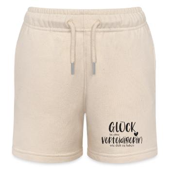 Verteidigerin Fußball Frauenfußball Sport Geschenk - Kinder Organic Joggingshorts Mini Bolter von Stanley/Stella - Natur - Vorne