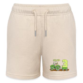 Ich bin Drei Traktor Mit Anhänger 3 Jahre Junge - Kinder Organic Joggingshorts Mini Bolter von Stanley/Stella - Natur - Vorne